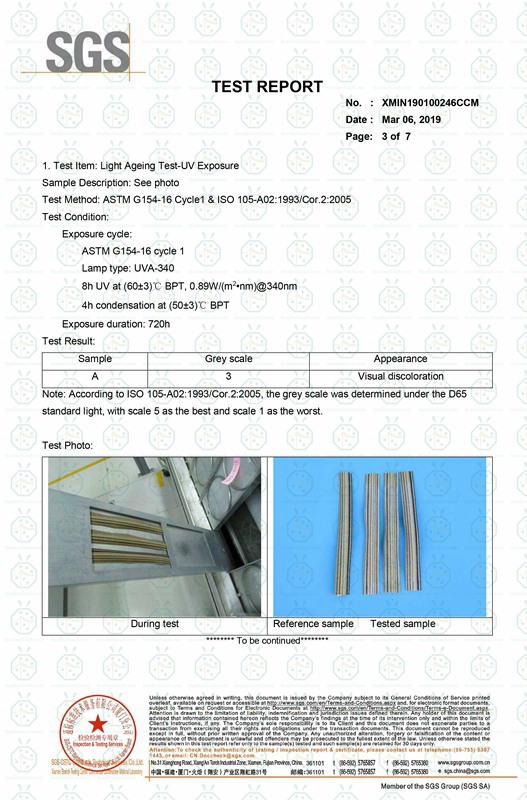 Telhado de palha makuti sintético à prova de fogo classificado como relatório de teste de exposição a UV conforme UL 94-2013