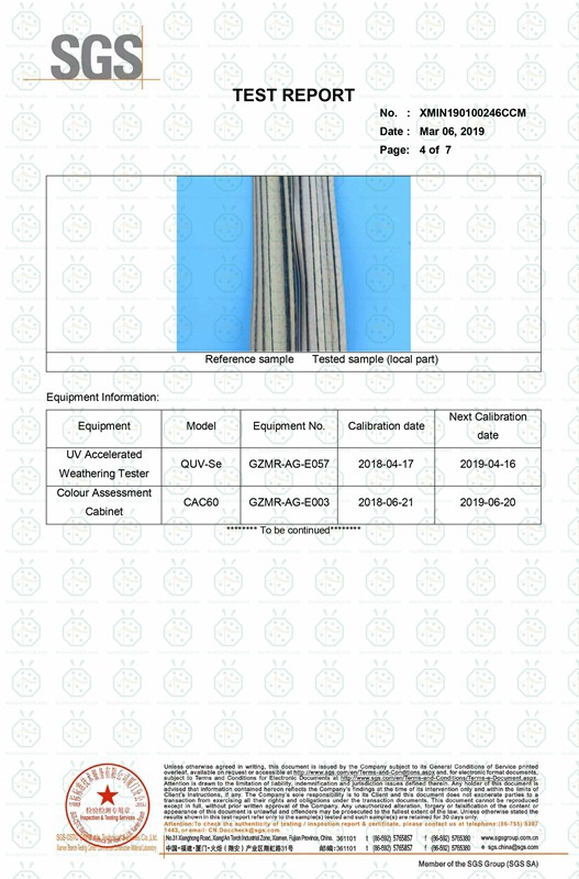 Telhado de palha sintética à prova de fogo com classificação de incêndio e relatório de teste de exposição a UV de acordo com UL 94-2013